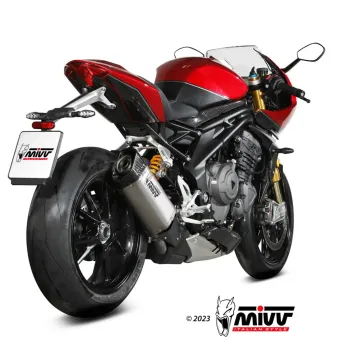 Escape Triumph Speed Triple 1200 RR - RS 2021-2024 MIVV SR-1 Titanio T.025.LR1T - vista 2