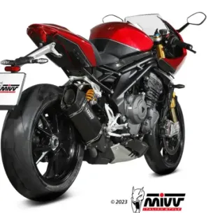 Escape Triumph Speed Triple 1200 RR - RS 2021-2024 MIVV SR-1 Black Titanio T.025.LR1TB - vista 1 2