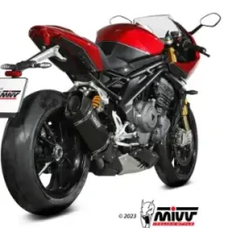 Escape Triumph Speed Triple 1200 RR - RS 2021-2024 MIVV SR-1 Black Titanio T.025.LR1TB - vista 2
