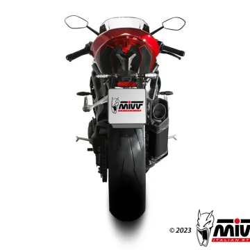 Escape Triumph Speed Triple 1200 RR - RS 2021-2024 MIVV SR-1 Black Titanio T.025.LR1TB - vista 3