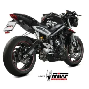 Escape Triumph Street Triple 765 R - RS 2017-2022 MIVV Delta Race Black T.019.LDRB - vista 1 2
