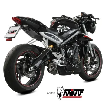 Escape Triumph Street Triple 765 R - RS 2017-2022 MIVV Delta Race Black T.019.LDRB - vista 2