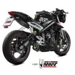 Escape Triumph Street Triple 765 R - RS 2017-2022 MIVV Delta Race Black T.019.LDRB - vista 2