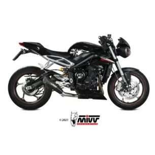 Escape Triumph Street Triple 765 R - RS 2017-2022 MIVV X-M5 Black T.019.SC5B - vista 1
