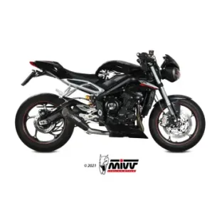 Escape Triumph Street Triple 765 R - RS 2017-2022 MIVV X-M5 Black T.019.SC5B - vista 1 2