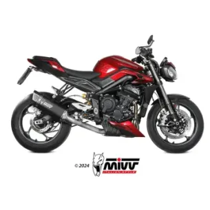 Escape completo Triumph Street Triple 765 R - RS 2023-2024 MIVV SR-1 Black Titanio T.026.LR1TB - vista 1