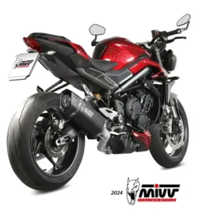 Escape completo Triumph Street Triple 765 R - RS 2023-2024 MIVV SR-1 Black Titanio T.026.LR1TB - vista 1 2