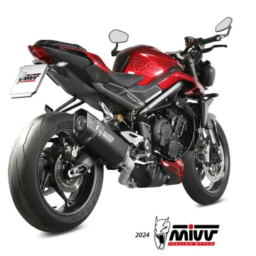Escape completo Triumph Street Triple 765 R - RS 2023-2024 MIVV SR-1 Black Titanio T.026.LR1TB - vista 2