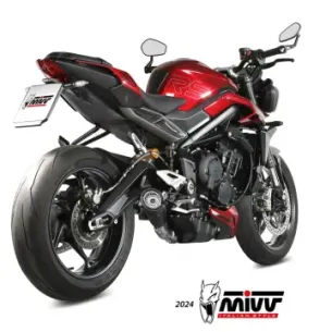Escape completo Triumph Street Triple 765 R - RS 2023-2024 MIVV X-M5 Black T.027.SC5B - vista 1 2