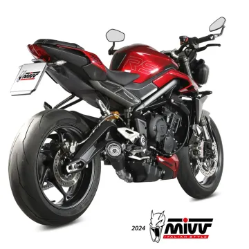 Escape completo Triumph Street Triple 765 R - RS 2023-2024 MIVV X-M5 Black T.027.SC5B - vista 2