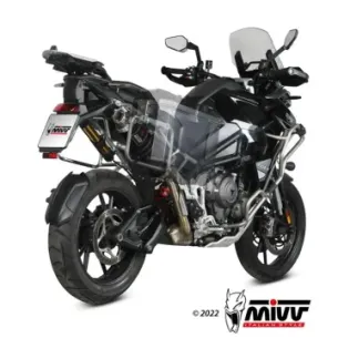 Escape Triumph Tiger 1200 GT - Rally 2021-2025 MIVV Dakar Black T.023.LDKB - vista 1 2