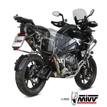 Escape Triumph Tiger 1200 GT - Rally 2021-2025 MIVV Dakar Black T.023.LDKB - vista 2