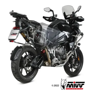 Escape Triumph Tiger 1200 GT - Rally 2021-2025 MIVV Dakar Inox T.023.LDKX - vista 2
