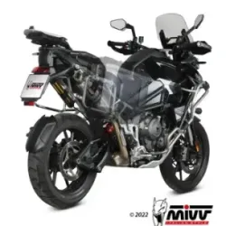 Escape Triumph Tiger 1200 GT - Rally 2021-2025 MIVV Dakar Inox T.023.LDKX - vista 2