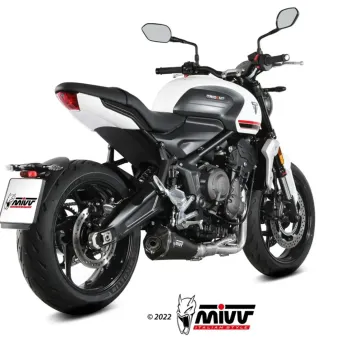 Escape completo Triumph Trident 660 2021-2024 MIVV Delta Race Black T.022.LDRB - vista 2