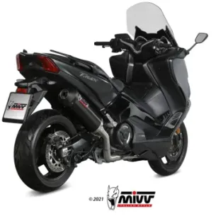 Escape completo Yamaha T-Max 530 2017-2019 MIVV Oval Black copa Carbono Y.061.LVC - vista 1 2