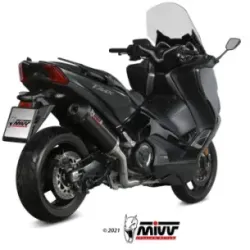 Escape completo Yamaha T-Max 530 2017-2019 MIVV Oval Black copa Carbono Y.061.LVC - vista 2