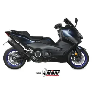 Escape completo Yamaha T-Max 560 2022-2024 MIVV SR-1 Black colectores negros Y.073.LR1XBN - vista 1