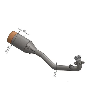 Colector catalizado Leovince para escapes Honda SH 125 2020-2022 referencia 16037