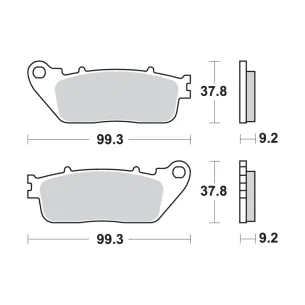 Pastillas de freno traseras SBS Street sinterizadas Honda CB - CBR 1000 P862LS 2