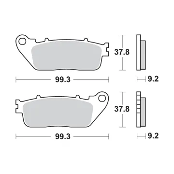 Pastillas de freno traseras SBS Street sinterizadas Honda CB - CBR 1000 P862LS