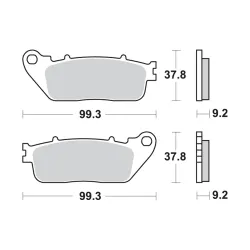 Pastillas de freno traseras SBS Street sinterizadas Honda CB - CBR 1000 P862LS