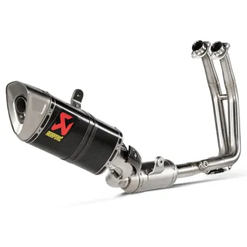 Escape completo Akrapovic Suzuki GSX-8S GSX-8R 2022-2024 Racing Line Carbono copa Titanio S-S8R1-EEC - vista 3