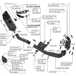 Escape completo Leovince Yamaha MT-09 - SP 2024-2026 LV-14 R homologado 15619K - despiece