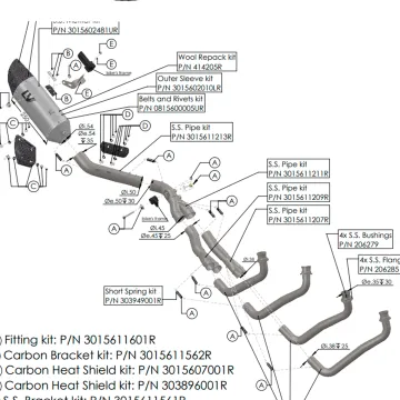 Escape completo Leovince Honda CB 650 R 2019-2026 LV-14 R 15611 - despiece