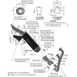 Escape completo Leovince Suzuki GSX-8S 2023-2024 LV Race Black 14422EBU - despiece tecnico