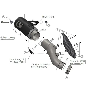 Escape Leovince Kawasaki Z900 2025-2026 LV Corsa - despiece
