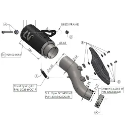 Escape Leovince Kawasaki Z900 2025-2026 LV Corsa - despiece