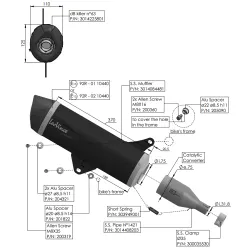 Escape completo Leovince Aprilia SR GT 125 2022-2024 Nero 14084K - despiece