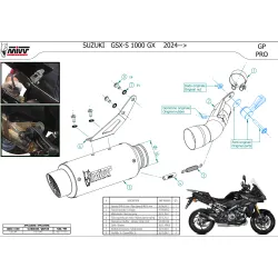 Escape Suzuki GSX-S 1000 GX 2025-2026 MIVV GP PRO Black S.065.LXBP - vista 4