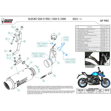 Escape Suzuki GSX-S 1000 - GT 2025-2026 MIVV GP PRO S.059.L - vista 7