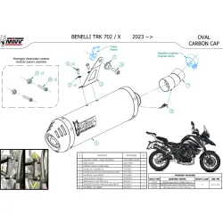 Escape Benelli TRK 702 - X 2025-2026 MIVV Oval copa Carbono E.012.L - vista 7