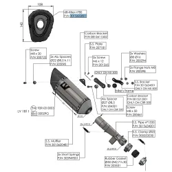 Escape Leovince Honda CB 500 Hornet 2024-2026 LV-14 R 15634 - vista 4